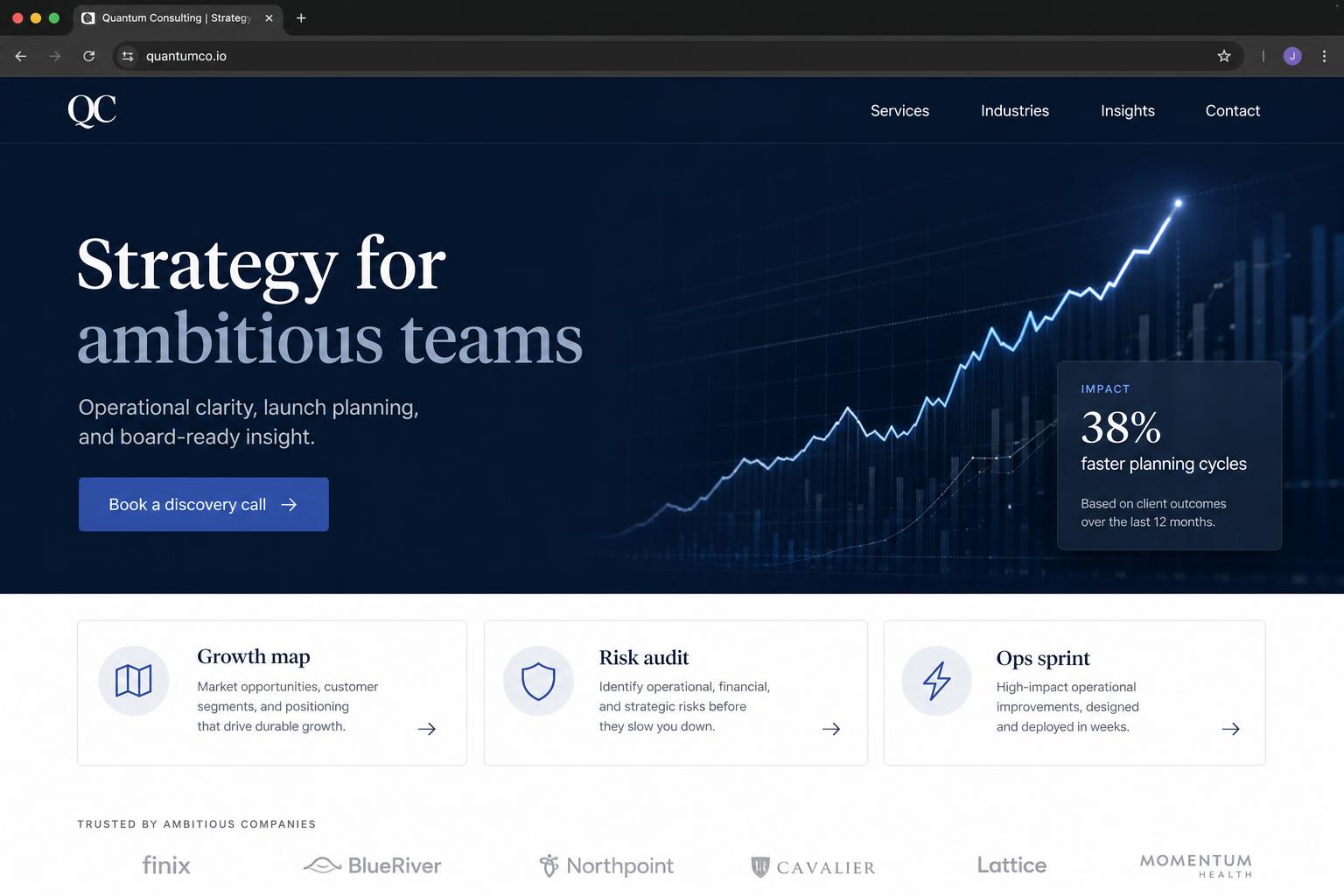 Quantum Consulting — Service Portal website by AgentSite
